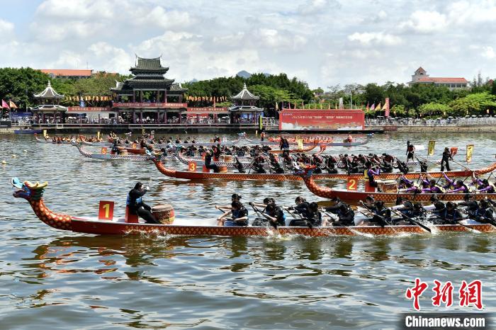 两岸36支龙舟队齐聚厦门集美龙舟池展开激烈角逐