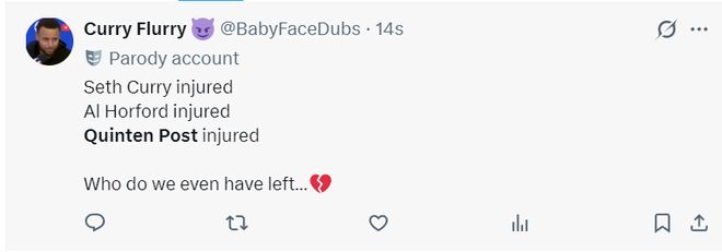 勇士四连败核心伤退 赛季前景堪忧