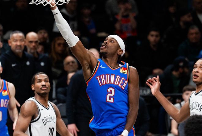 雷霆客场大胜篮网豪取10连胜